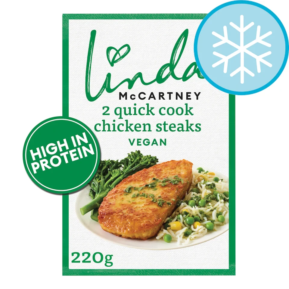 Linda McCartney's Quick Cook 2 Vegetarian Chicken Steaks 220g
