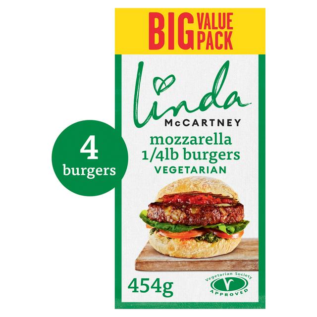 Linda McCartney's Mozzarella Burgers x4 454g