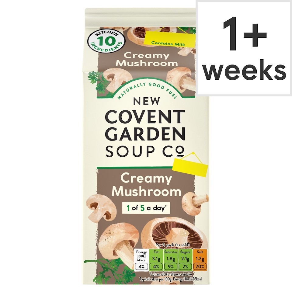 New Covent Garden Creamy Mushroom Soup (Only 10 Kitchen Ingredients) 560g