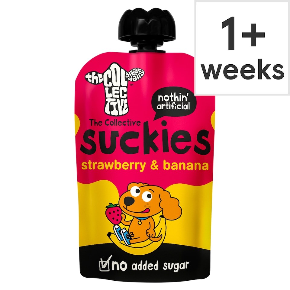 The Collective No Added Sugar Suckies Strawberry & Banana Yoghurt 90g