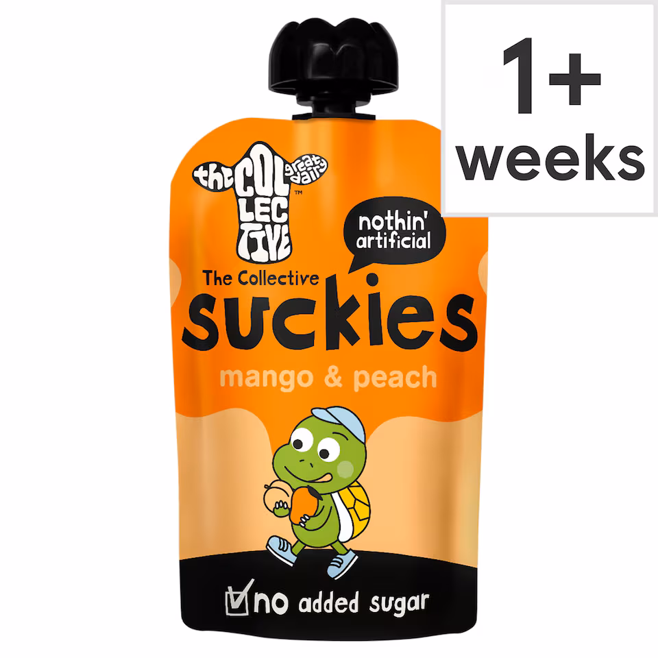 The Collective Suckies No Added Sugar Mango & Peach Kids Yoghurt Pouch 90g