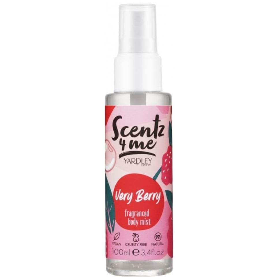 Yardley Scentz 4 Me Very Berry Fragranced Body Mist 100ml Spray