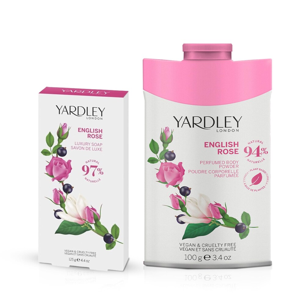 Yardley London English Rose Body Powder & Soap Gift Set
