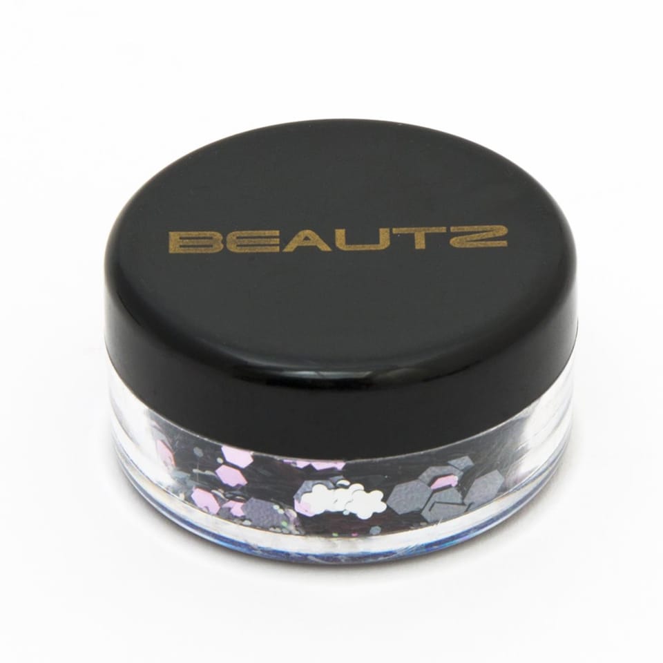 Beautz Chunky Glitter Face And Body Makeup Festival Sparkle Silver