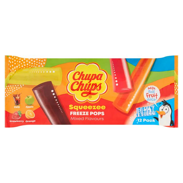 Chupa Chups 12 x 45ml Mixed Flavours Squeezee Freeze Pops