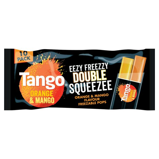 Tango 10 x 50ml Eezy Freezy Double Squeeze Orange + Mango Flavour Twin Freezable Pops