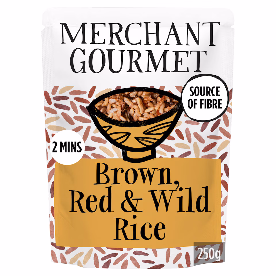 Merchant Gourmet Brown, Red & Wild Rice 250g