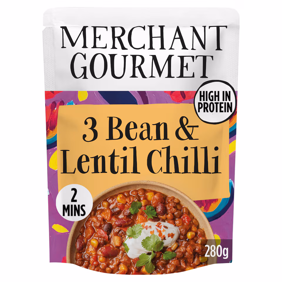 Merchant Gourmet 3-Bean & Lentil Chilli 280g