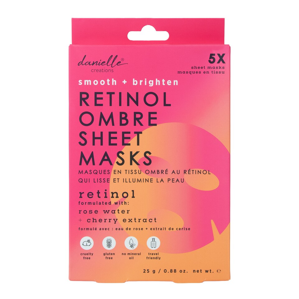 Danielle Creations Retinol Ombre Sheet Masks 5 Pack Gift Set