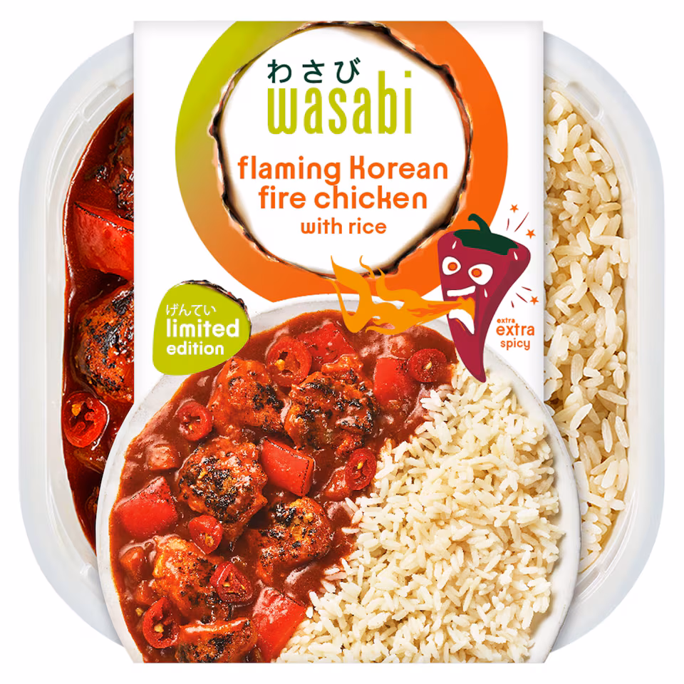 Wasabi Flaming Korean Fire Chicken with Rice 400G