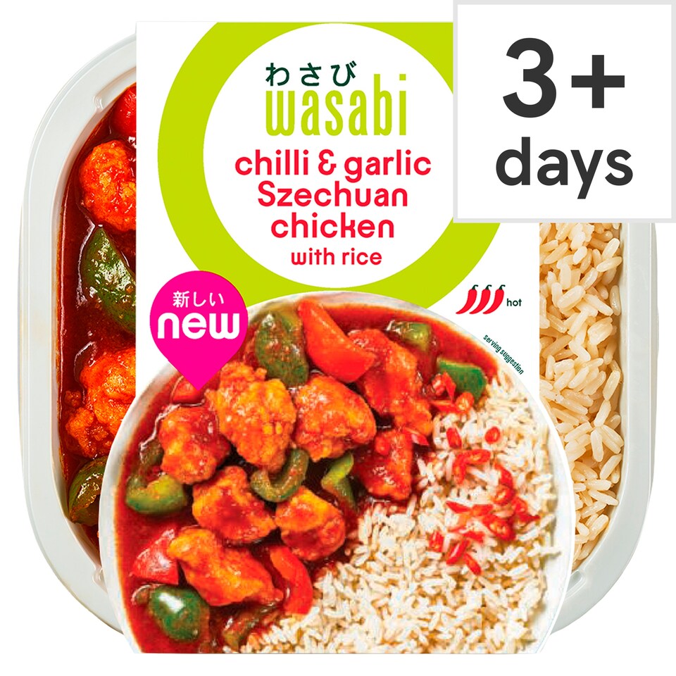 Wasabi Chilli & Garlic Szechuan Chicken with Rice 400g