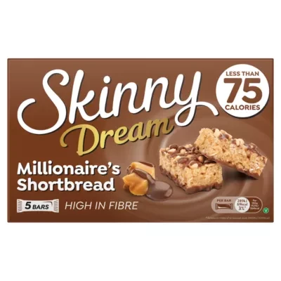 Skinny Dream Millionaire's Shortbread Bars 5 x 19g