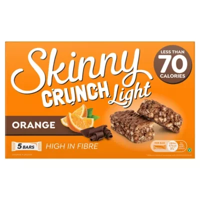 Skinny Crunch Light Orange Bars 5 x 20g