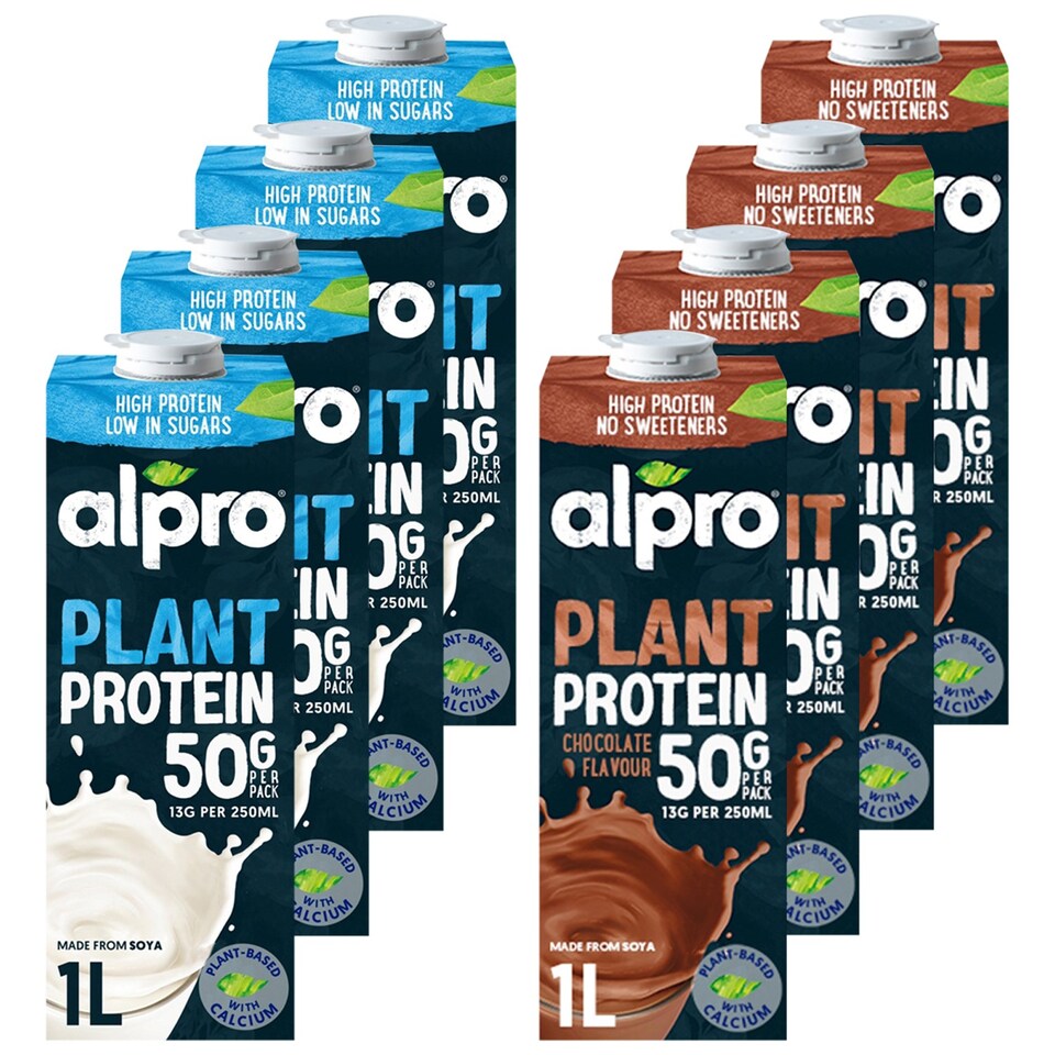 8 x 1L Alpro Protein Mixed Bundle Pack | Multi | 8