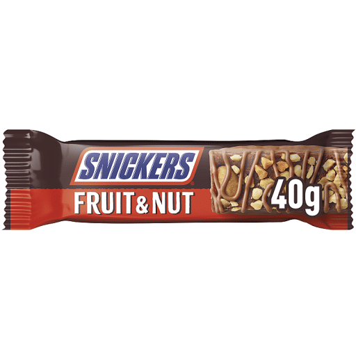 Snickers Fruit & Nut Milk Chocolate Snack Bar, 40g