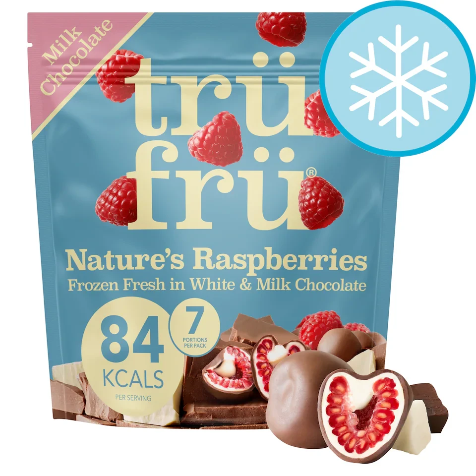 trüfrü  Raspberries In White & Milk Chocolate 200g