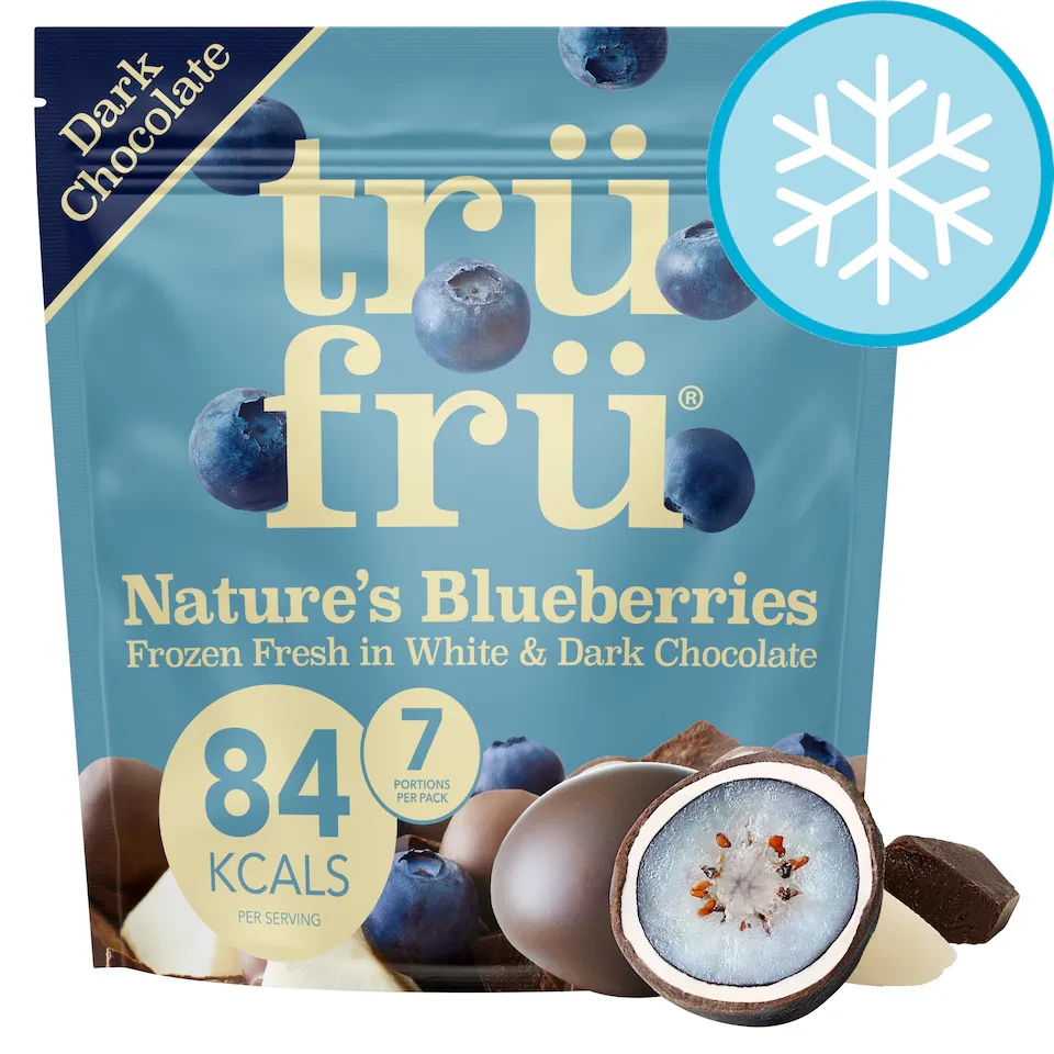 trüfrü Nature's Blueberries in White & Dark Chocolate 200g