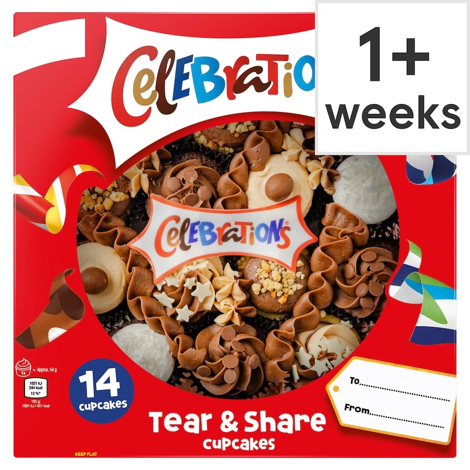Celebrations Tear and Share 14 cupcakes