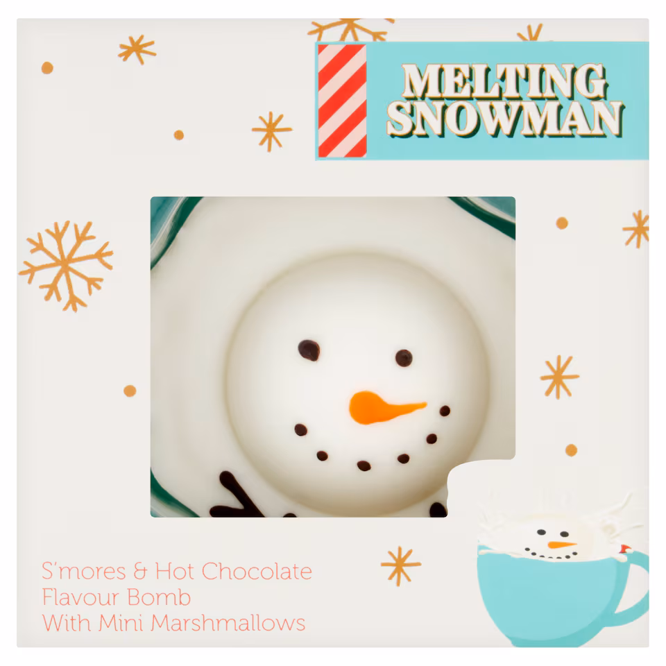 Melting Snowman S'Mores Flavour Hot Chocolate Bomb Christmas Gift