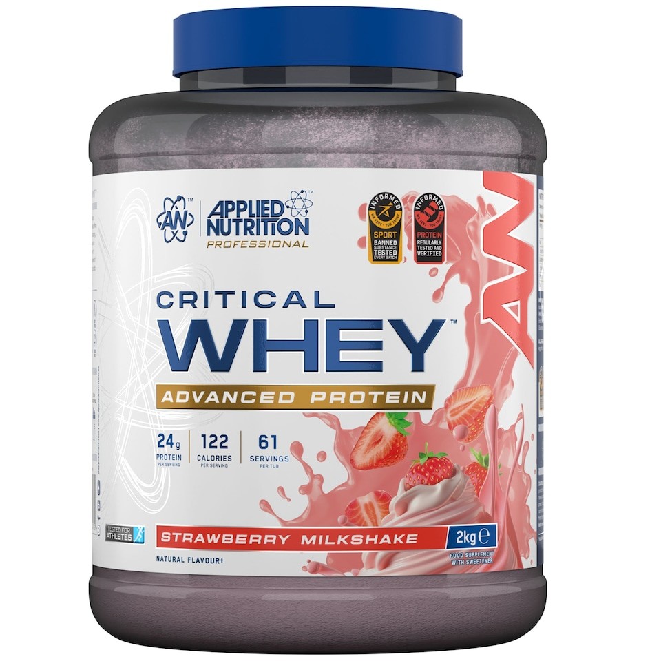 Applied Nutrition Critical Whey Advanced Protein Powder - Strawberry Milkshake - 61 Servings