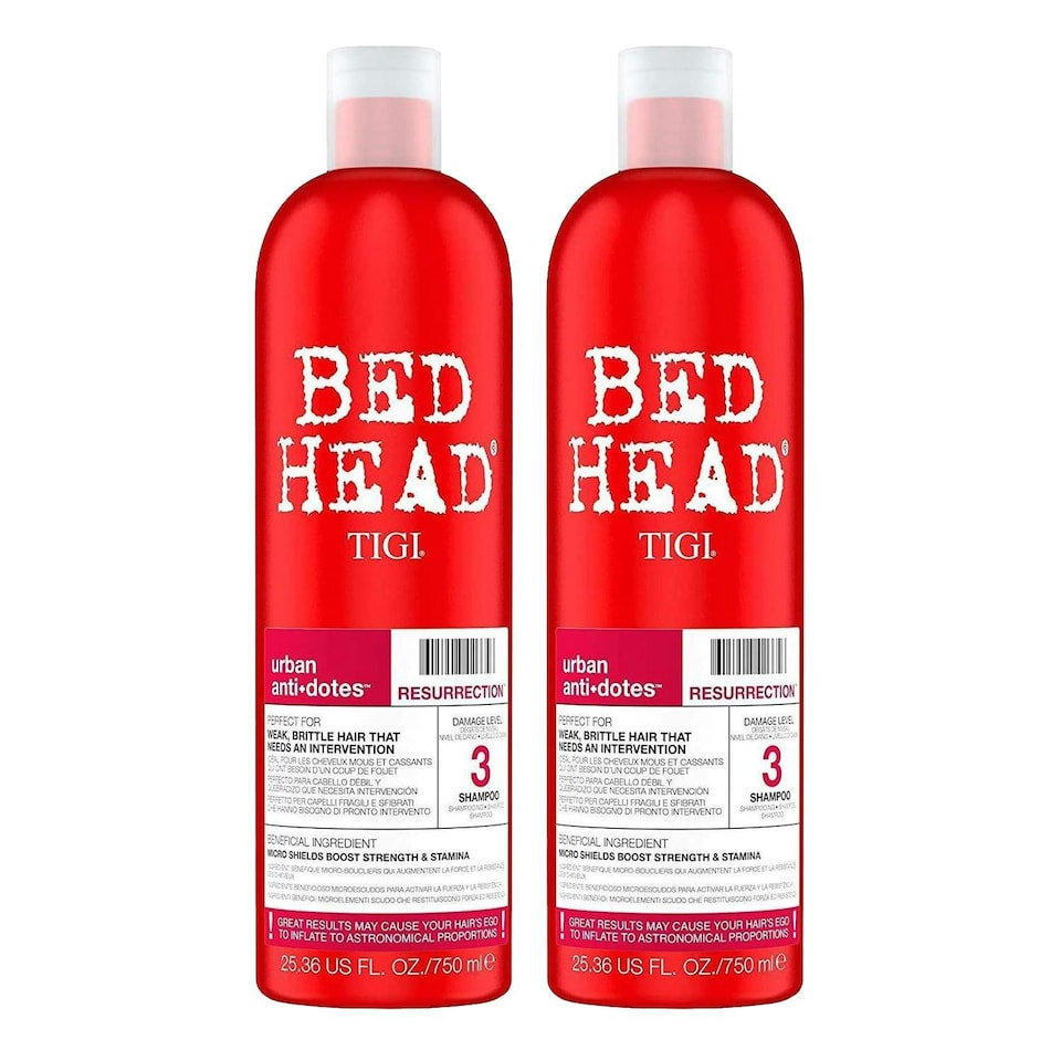 Bed Head TIGI Urban Antidotes Resurrection Shampoo for Damaged Hair 750ml, 2pack