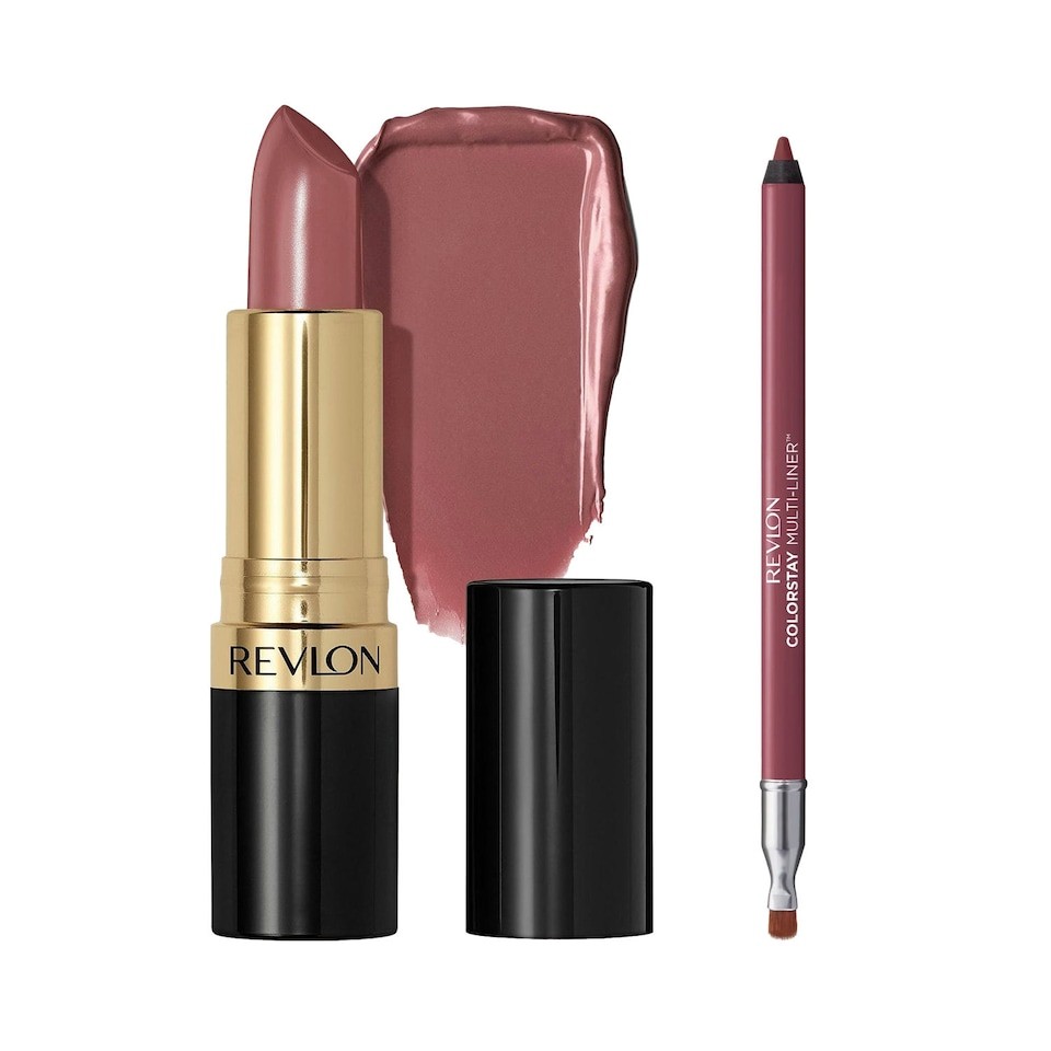 Revlon Pinky Mauve Bundle Multi-Liner & Super Lustrous Lipstick