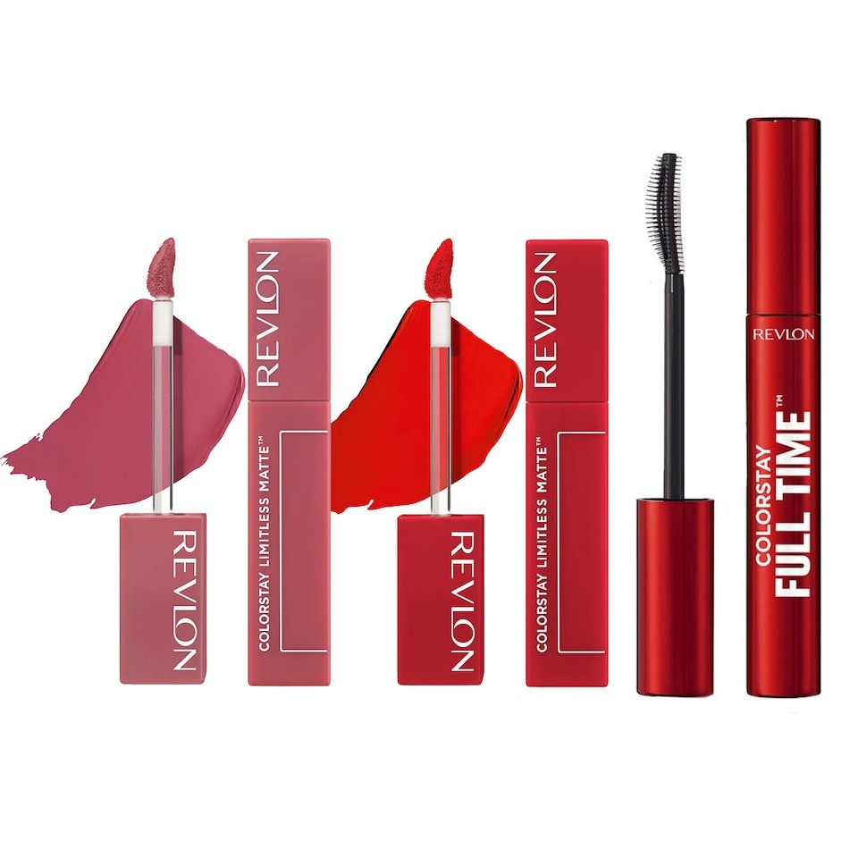 Revlon Lip & Lash Icons Set ColorStay Limitless Matte & Full Time Mascara