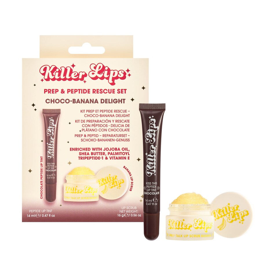Killer Lips Prep & Peptide Rescue Set - Choco-Banana Delight