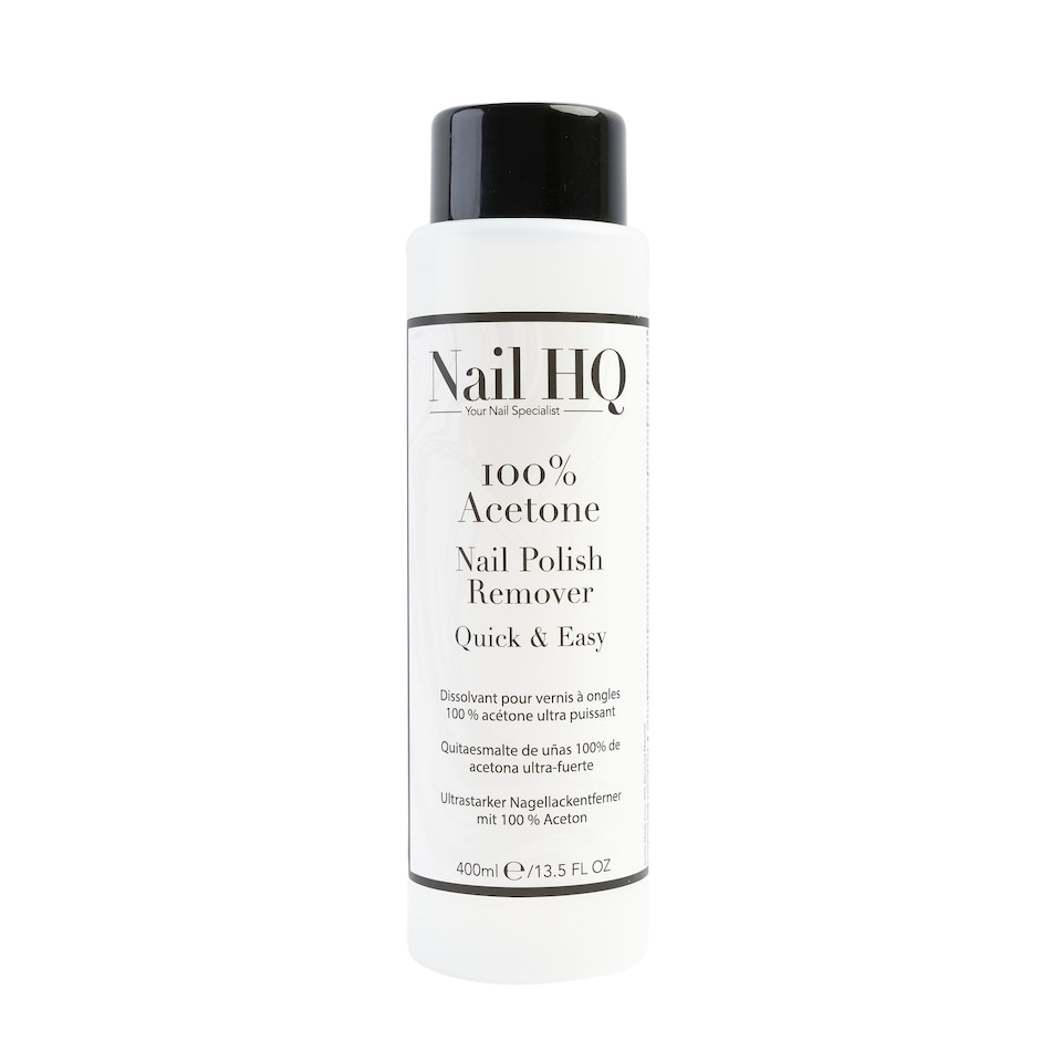 Nail HQ 100 Percent Acetone Nail Polish Remover 400ml | Clear | 400ml