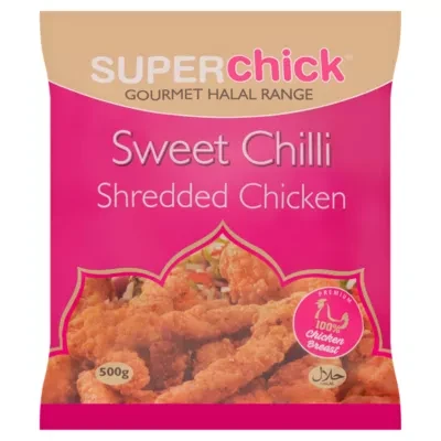 Super Chick Sweet Chilli Shredded Chicken 500g
