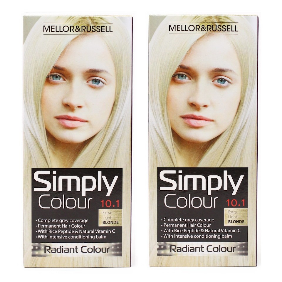 Simply Colour Permanent Hair Dye Extra Light Blonde 10.1 (Pack of 2)
