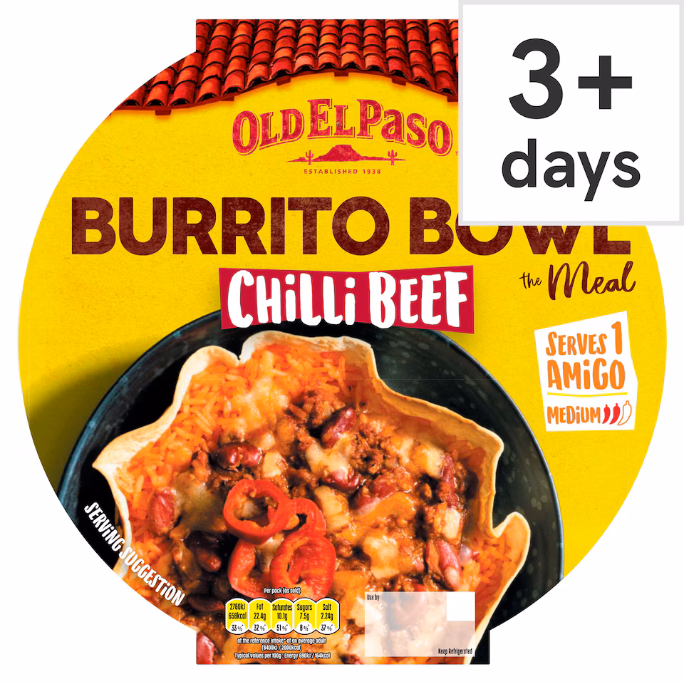 Old El Paso Burrito Bowl - Chilli Beef 400g