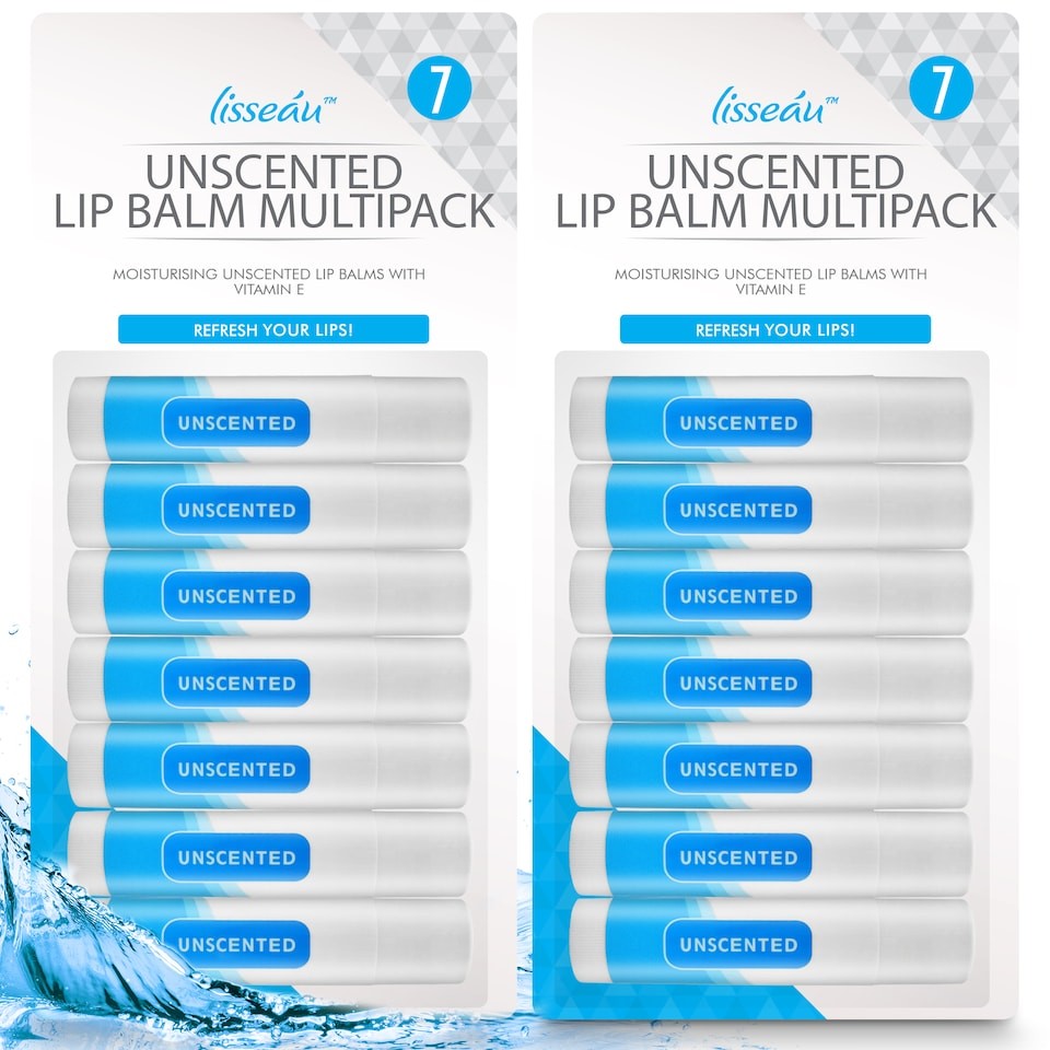 SOL 14pk Unscented Lip Balm Multipack Moisturiser & Hydrating Lipbalm Repair