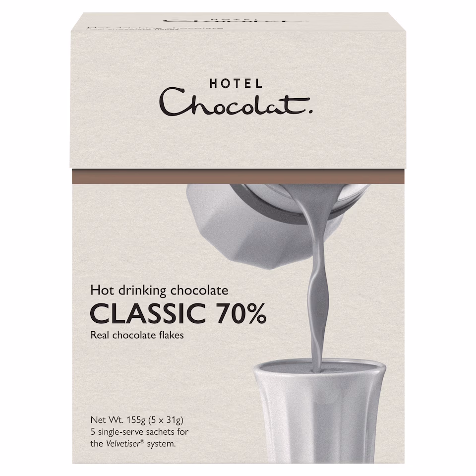 Hotel Chocolat Hot Drinking Chocolate Classic 70% 5 x 31g