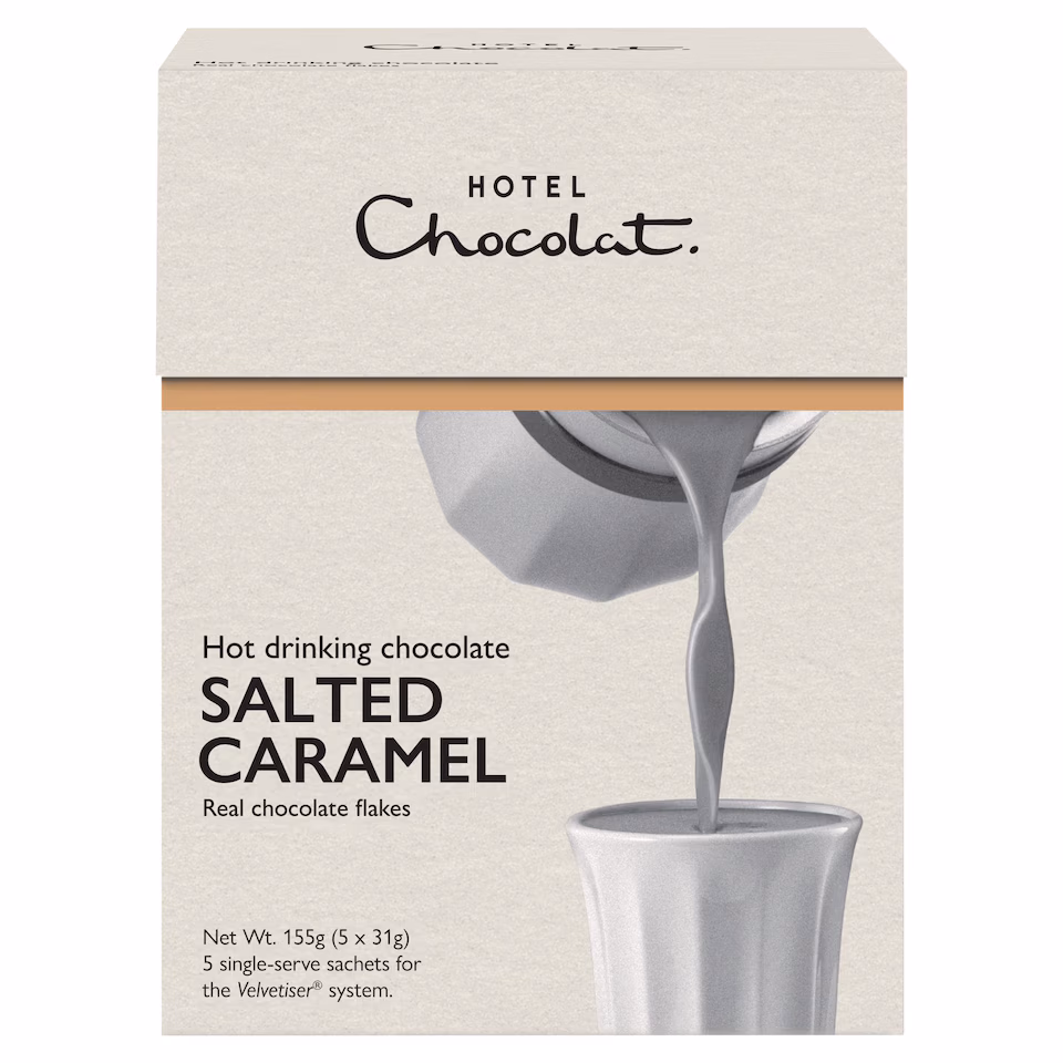 Hotel Chocolat Hot Drinking Chocolate Salted Caramel 5 x 31g
