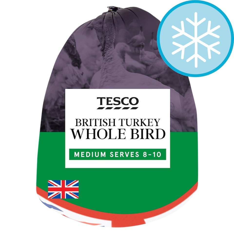 Tesco Frozen Medium Basted Whole Turkey Bird 3.9Kg - 5.2kg