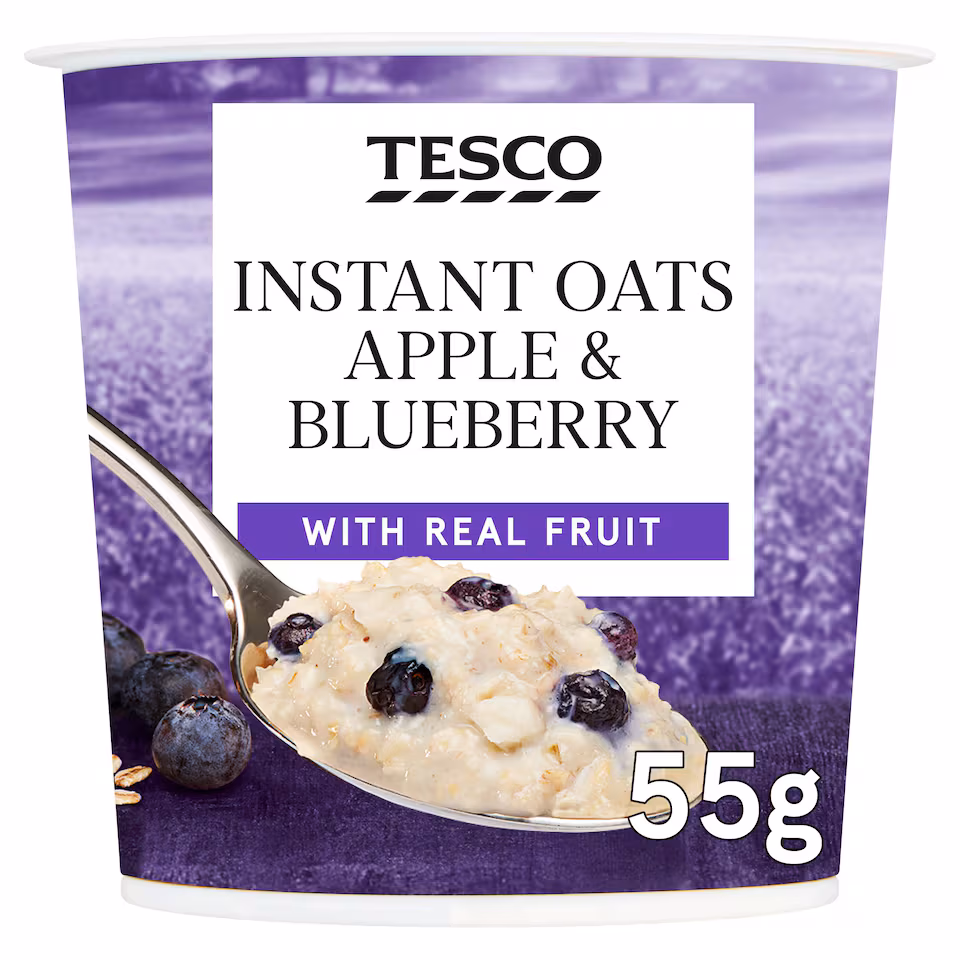 Tesco Instant Oats - Apple & Blueberry 55g