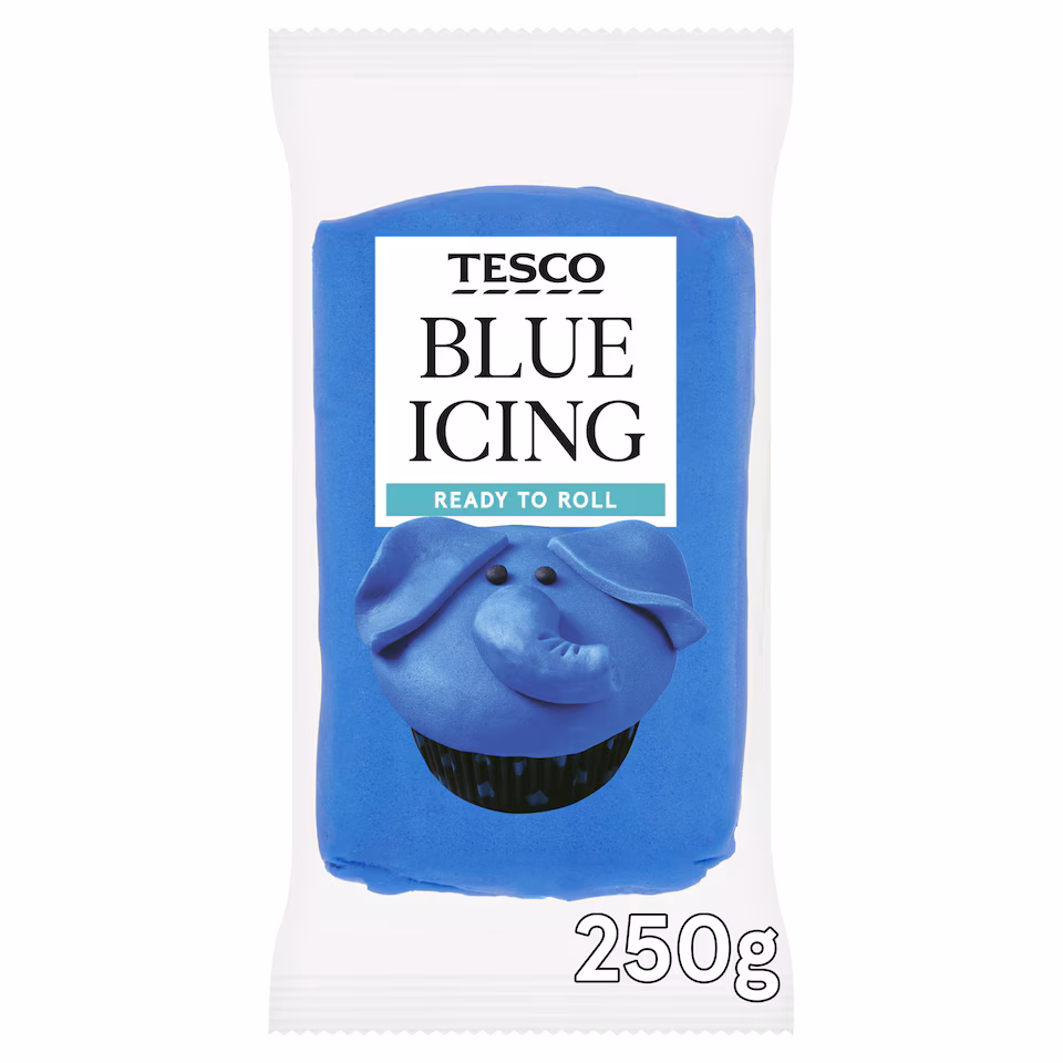 Tesco Ready To Roll Blue Icing 250g