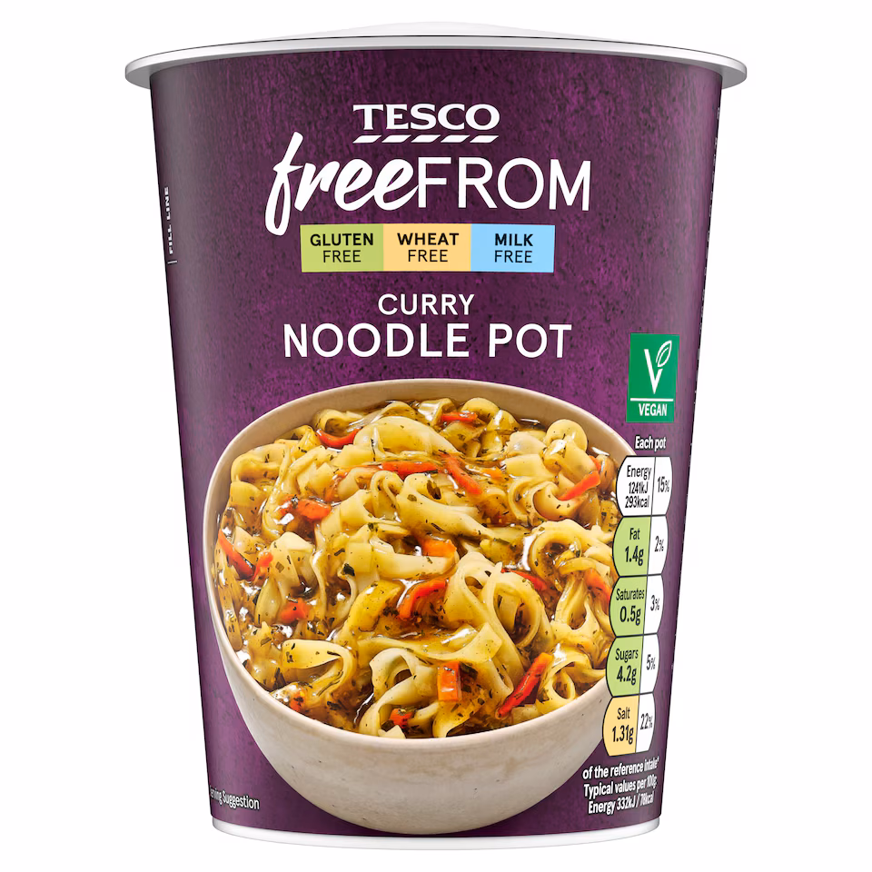 Tesco Free From Curry Noodle Pot 74G