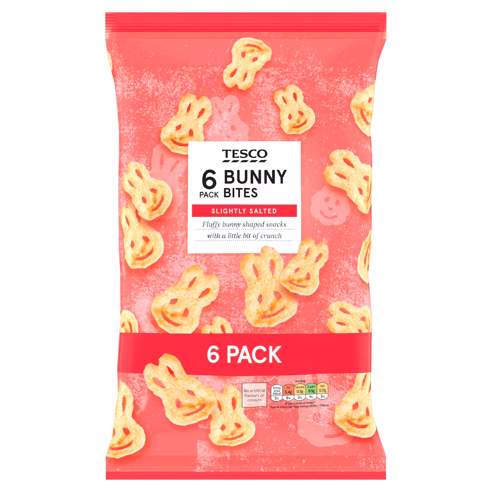 Tesco Bunny Bites Snacks 6 X 19 G