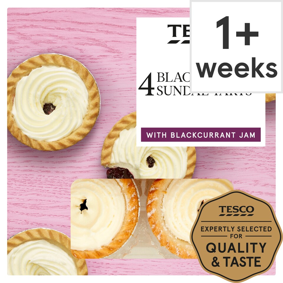 Tesco Blackcurrant Sundae Tarts 4 Pack