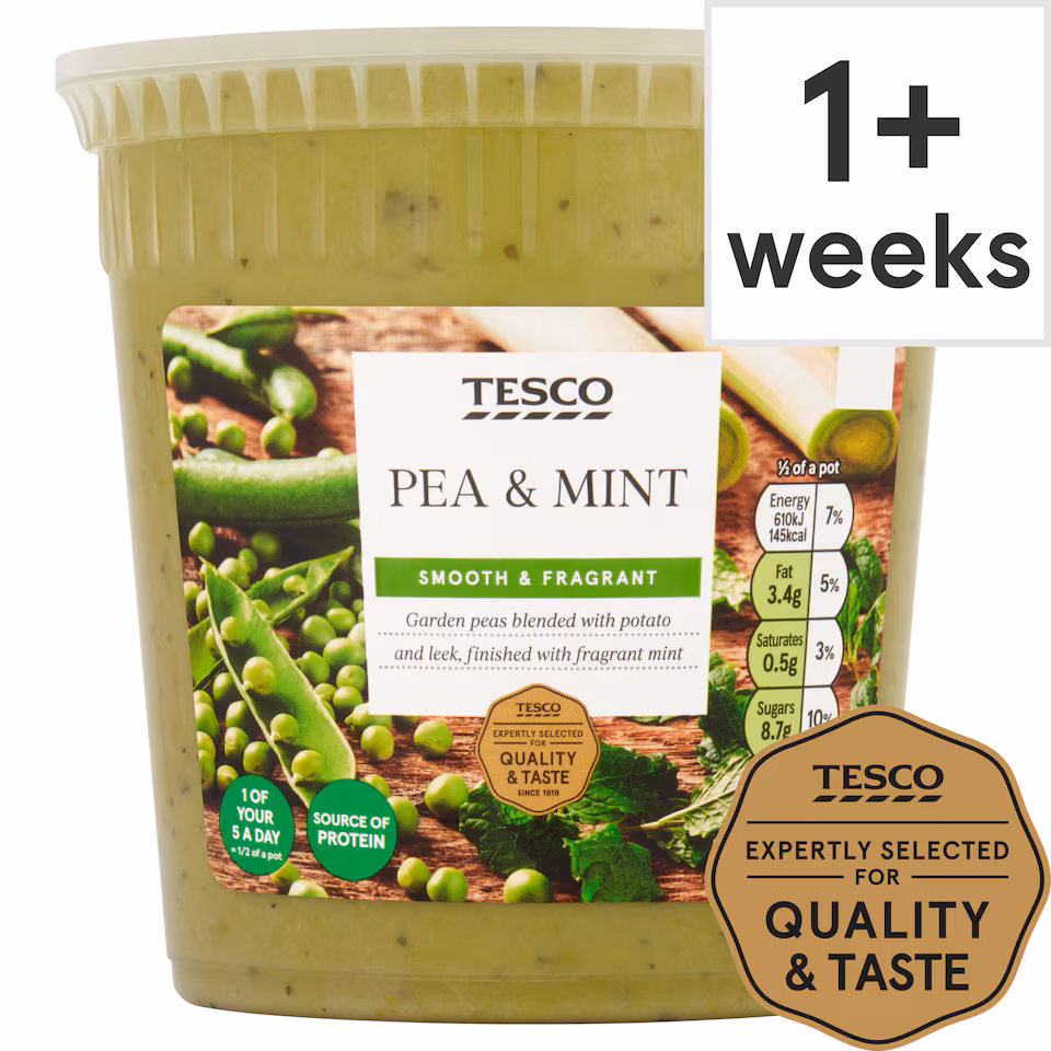 Tesco Pea & Mint Soup 600G