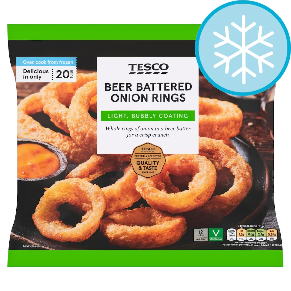 Tesco Beer Battered Onion Rings 300G