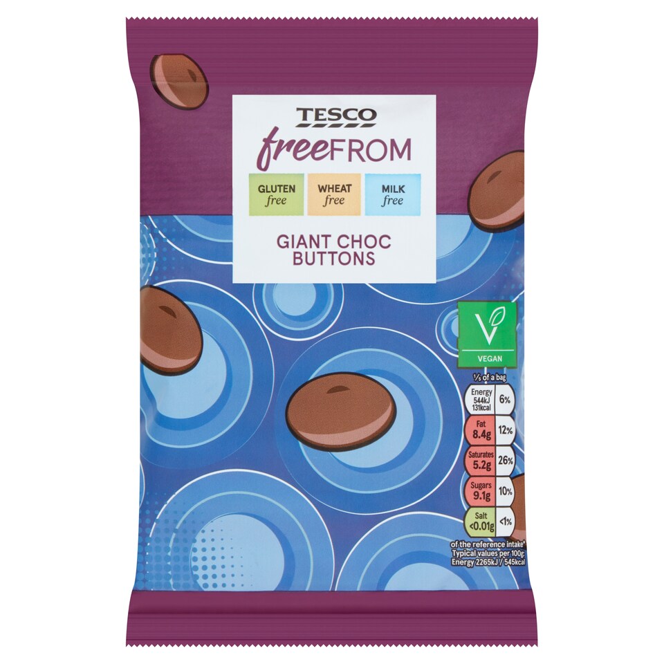 Tesco Free From Giant Choc Buttons 119g