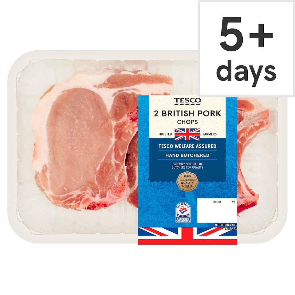 Tesco Pork Loin Chops 2 Pack 450G
