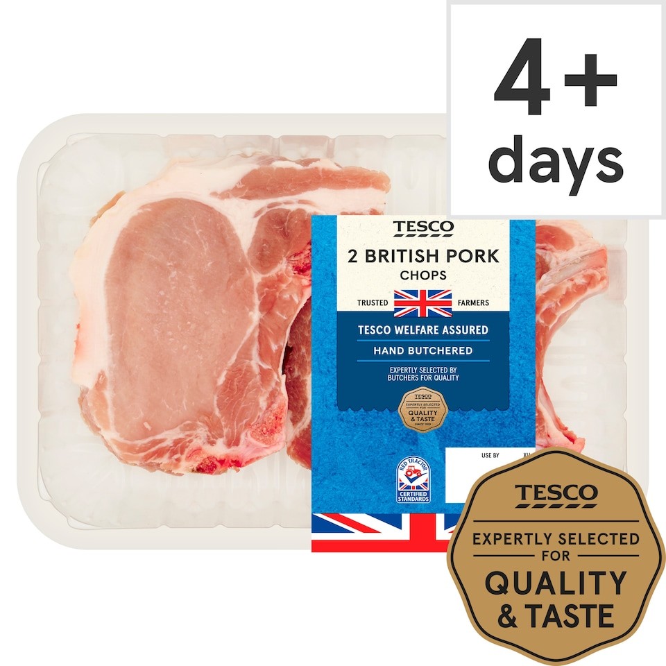 Tesco Pork Loin Chops 2 Pack 450G
