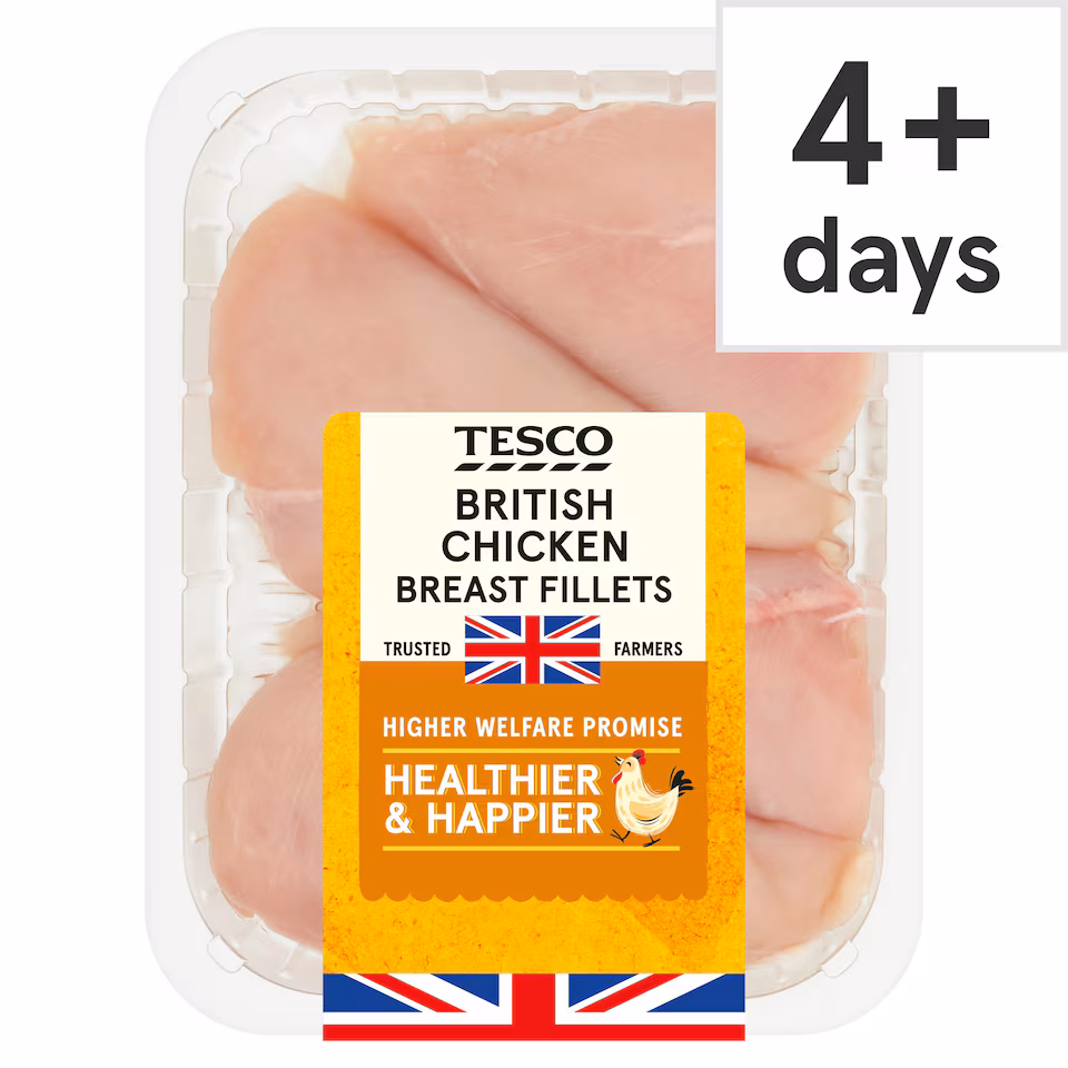 Tesco British Chicken Breast Fillets 650G