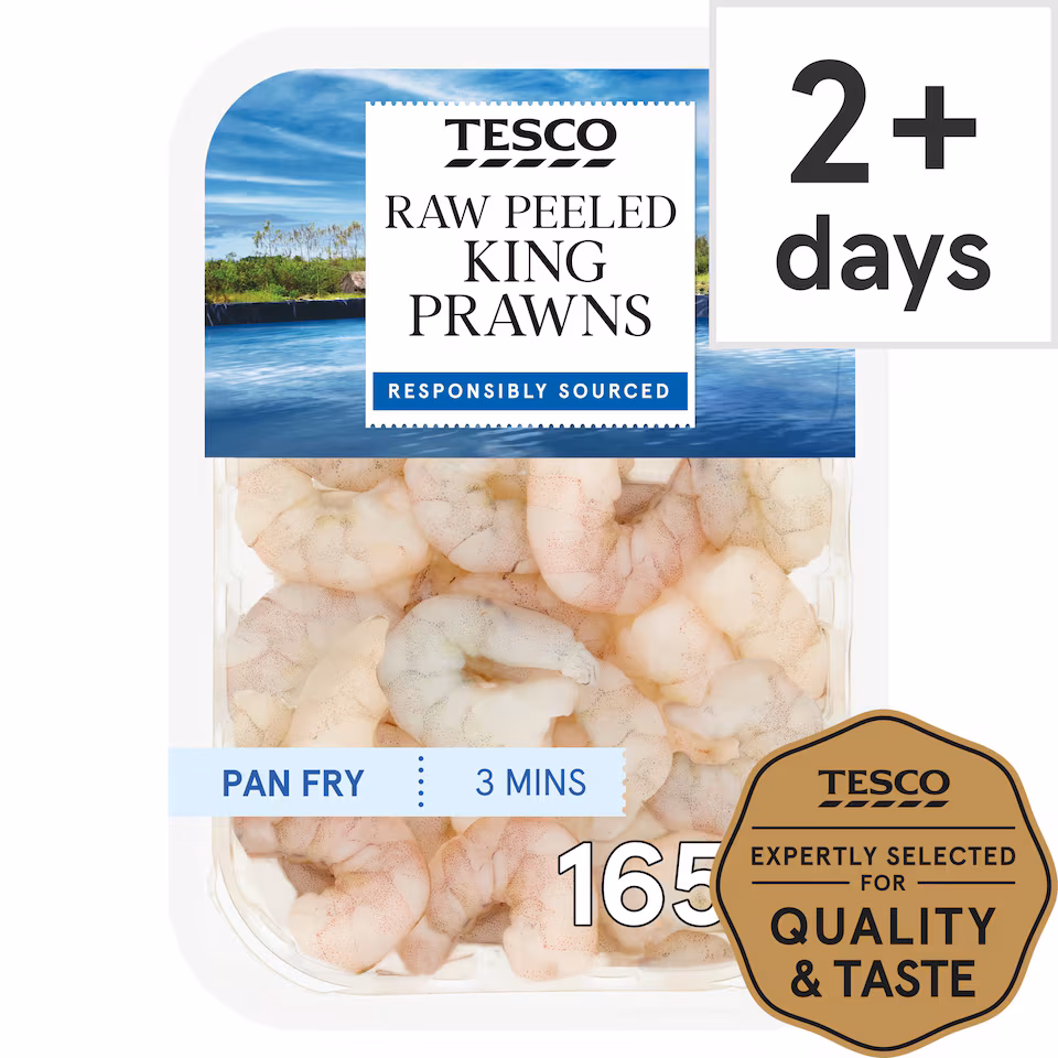 Tesco Raw King Prawns 165G