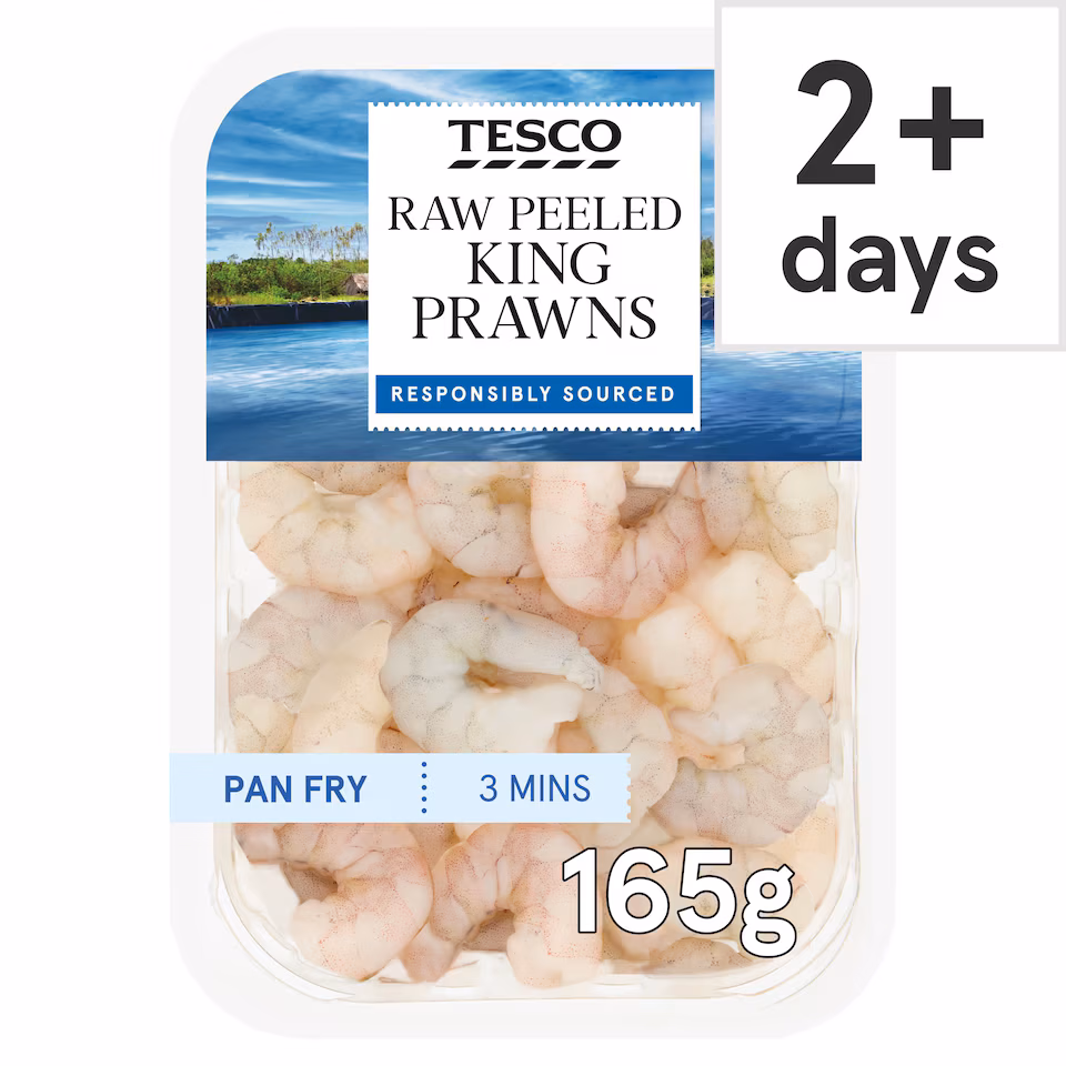 Tesco Raw King Prawns 165G