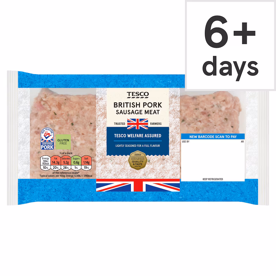 Tesco British Pork Sausage Meat 400G